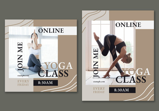 Yoga Class Social Media Set