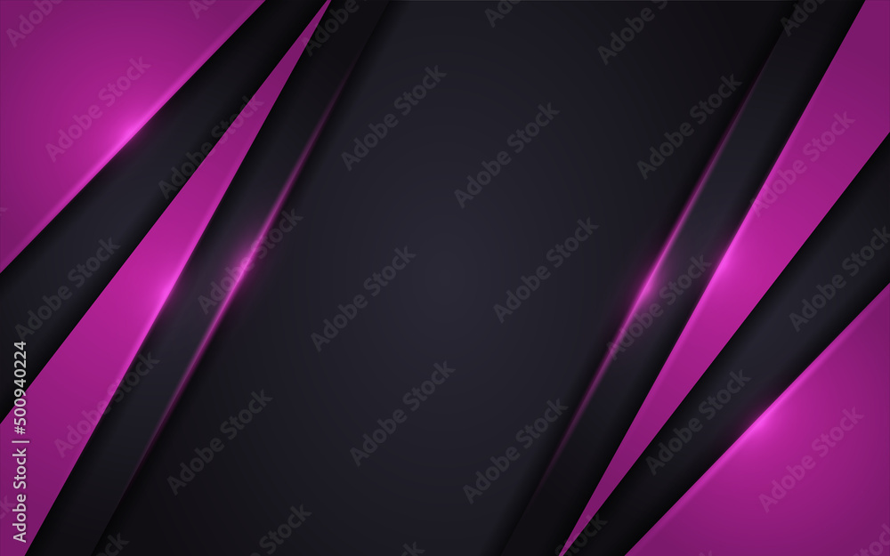 Poster abstract dark purple background with dynamic shape and lines.