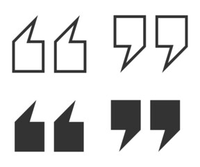 Quote icon. Quotetion symbol. Sign speech vector.