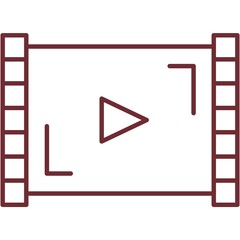 Video icon vector, play or record button symbol