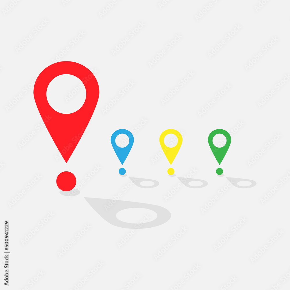 Poster set of map pointers. vector illustration eps 10