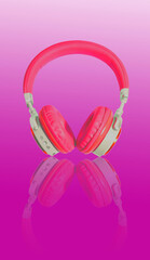 headphone on white background with sky New technology