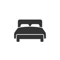 Double bed icon isolated on white background. Vector EPS 10