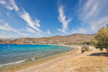 Mylopotas beach in Ios island, Greece
