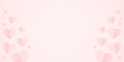 Valentine's day pink background with hearts. Vector EPS 10