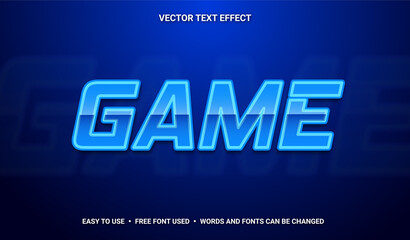 Game Editable Vector Text Effect.
