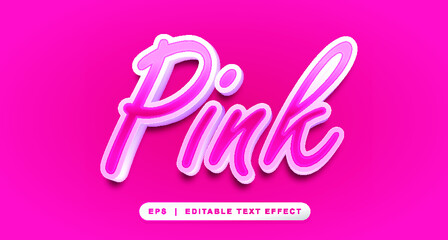 pink editable text effect
