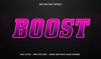 Boost Editable Vector Text Effect.