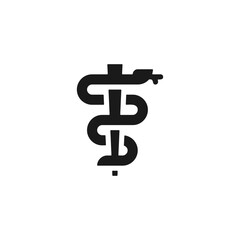 Medicine symbol black color icon. Vector EPS 10