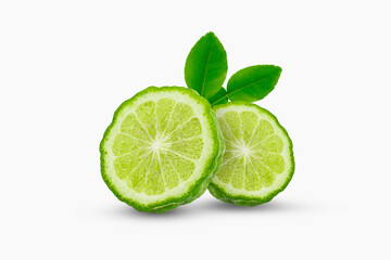 Fresh bergamot isolated on white background