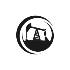 Industry icon logo. Oil production symbol. Vector EPS 10