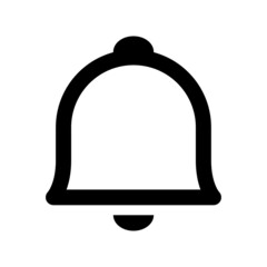 Notification bell line icon editable stroke isolated on white background. Vector