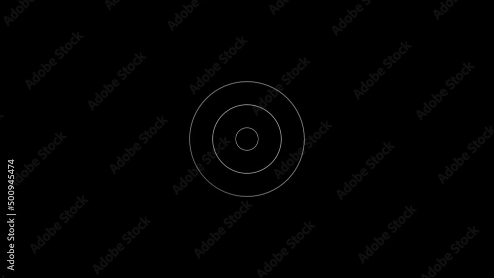 Poster Abstract template with animation of white circular waves. Background for your presentation