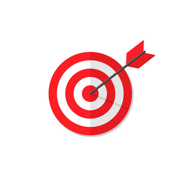 Hit the target symbol flat vector illustration EPS 10