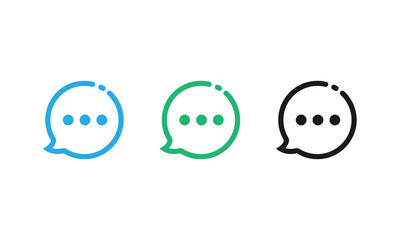 Chat dialogue icons set isolated on white background. Vector EPS 10