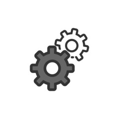 Gear setting engineering symbol icon. Vector EPS 10