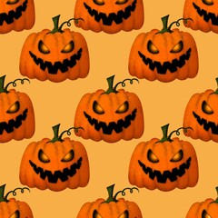 Halloween seamless pumpkin pattern for fabrics and textiles and packaging and gifts and cards and linens and kids