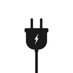 Power plug icon isolated on white background. Vector EPS 10