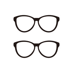 Fototapeta premium eyeglasses set vector icon illustration sign 