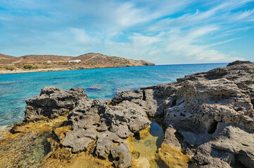 Manganari or Magganari beach in Ios island