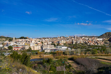 Obraz premium The little village of Abaran in valley ricote, Murcia region, Spain