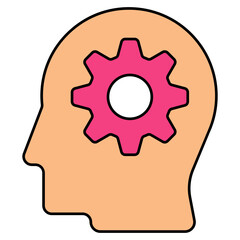 An icon design of brain development