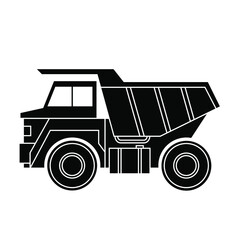 Dump truck icon vector. construction illustration sign. building symbol. transportation logo.