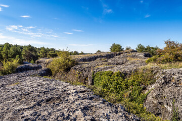 Karstic formations in the Los Callejones de las Majadas park, Cuenca, Spain