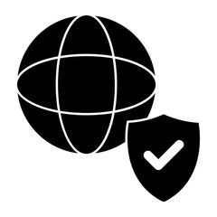 Modern design icon of global security