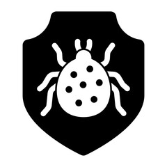 An editable design icon of bug security