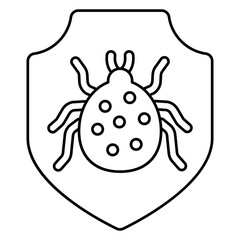 An editable design icon of bug security