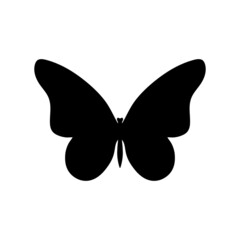 Vector butterfly silhouette, cute logo