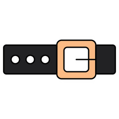 Waist belt icon, editable vector