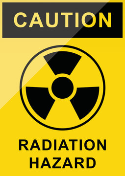 caution radiation hazard warning sign