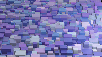 Purple Boxes, Abstract 3D Background