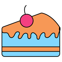 A perfect design icon of cake slice