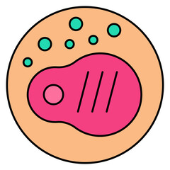 Creative design icon of steak