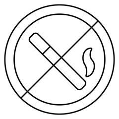 A perfect design icon of smoking ban