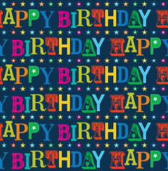 colorful birthday seamless pattern