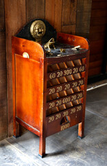 Leapfrog. Traditional throwing and aiming game. game table Toss coins to poke into the mouth of the...