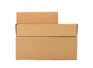Brown cardboard boxes.