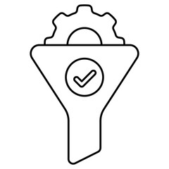Perfect design icon of funnel setting