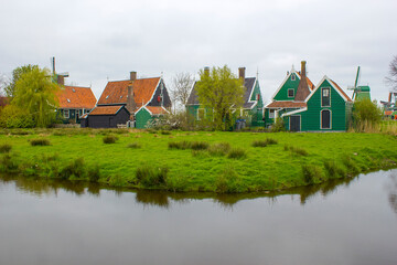 Fototapeta na wymiar village of Zaanse Schans in the Netherlands