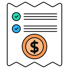 An icon design of bill