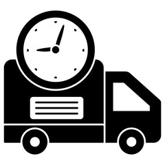 Trendy vector design of on time delivery