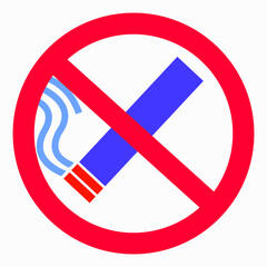 Obraz premium No smoking icon. Smoking ban. Do not smoke indoors. The danger of cigarettes. Vector icon.