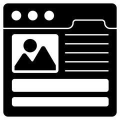 Modern design icon of web gallery