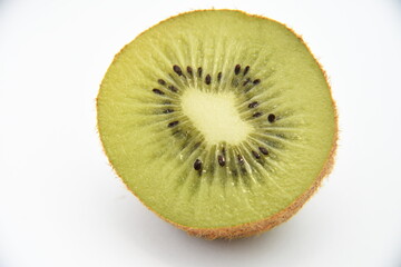 Naklejka na ściany i meble Fresh Kiwi fruits on white background 