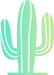 Cactus gradient icon
