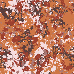 Desert camouflage of various shades of brown, orange and beige colors